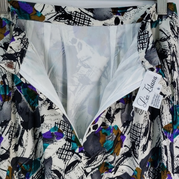 GET YOUR 80S ON! 100% SILK 2 PIECE OUTFIT SIZE 8 - Picture 7 of 7